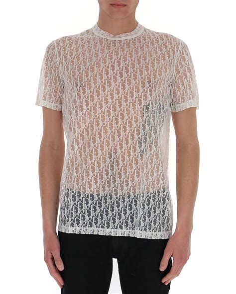 translucent dior white t shirt|Dior Sheer Oblique T.